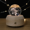 음악 상자가있는 Dimmable 3D Crystal Night Lamp