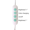 7 컬러 RGB 타원형 나무 LED베이스 야간 조명 USB 디머 스위치