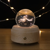 음악 상자가있는 Dimmable 3D Crystal Night Lamp