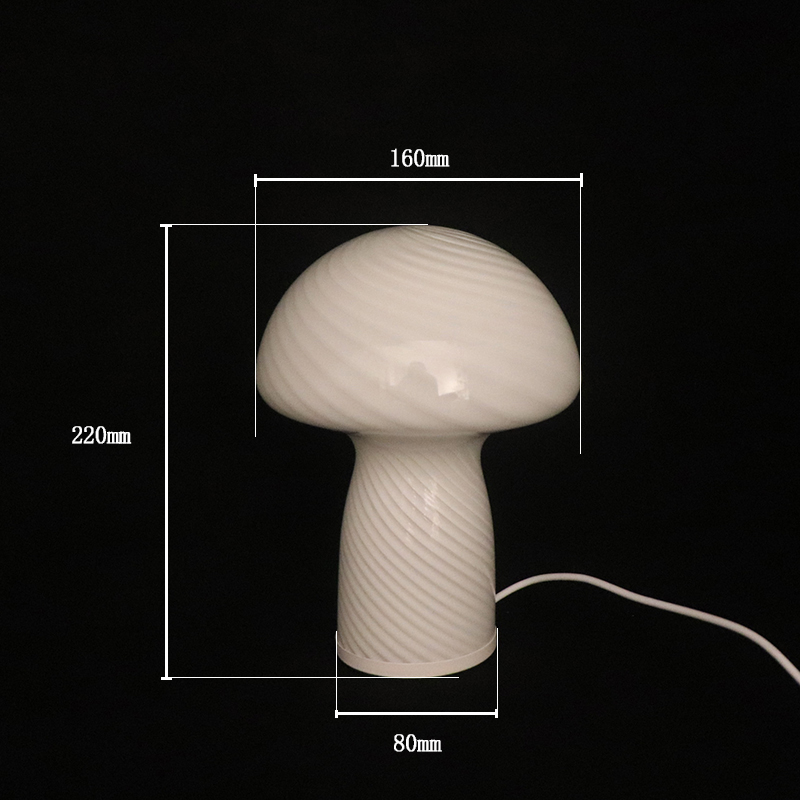 USB 충전 화려한 유리 침대 옆 테이블 램프