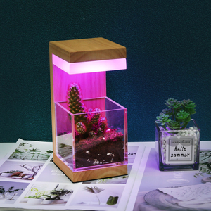 RGB 7 색 나무 LED 식물은 빛을 자랍니다 