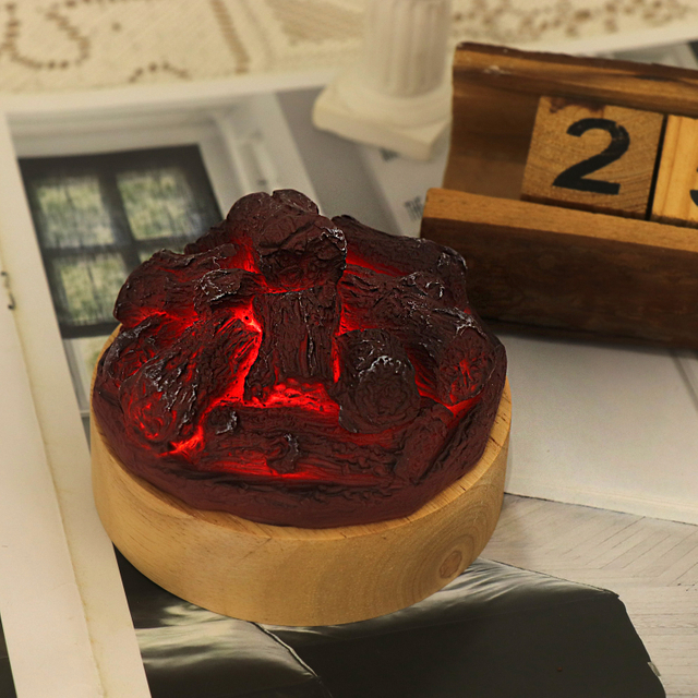 백색 소음 불꽃 LED 야간 조명