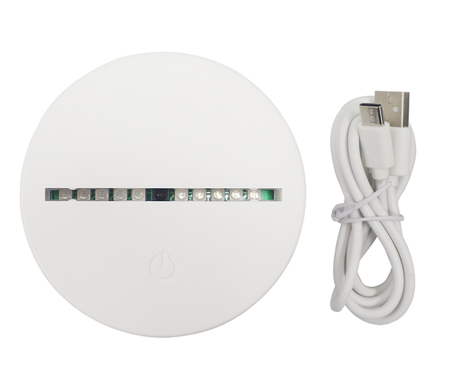 흰색 원형 ABS RGB 아크릴 LED 조명베이스